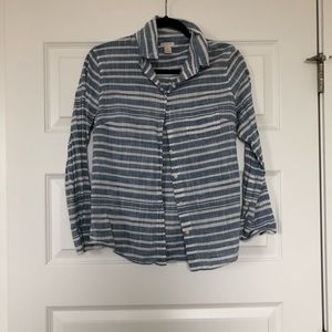 J. Crew Striped Button Down- Lightweight - worn 2x